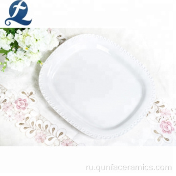 Гостиничный ресторан Белая керамическая посуда Наборы столовой посуды